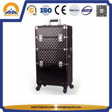 Valise de chariot d&#39;emballage cosmétique en aluminium de promotion (HB-3318)